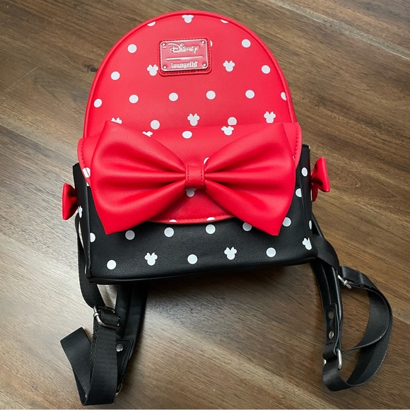 Loungefly Handbags - Loungefly Minnie Mouse Bow Mini Backpack